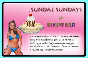 bikini bar ad